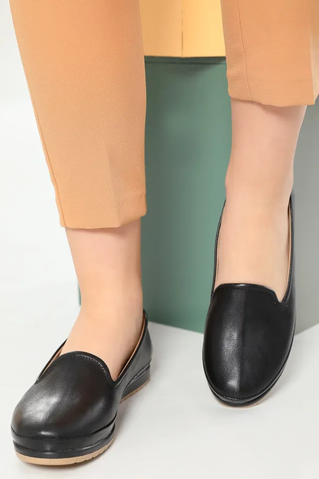 Kadın Ortopedik Rahat Taban Günlük Ayakkabı Siyah