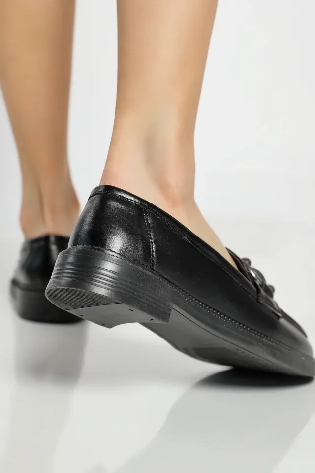 Tarz Tokalı Kadın Günlük Ayakkabı Siyah